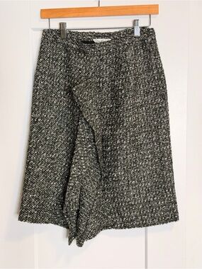 💛2 for 20- Oscar de la Renta Black and White Tweed A-Line Midi Skirt